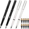 BFANGZ Everlasting Pencils,Inkless pen,lapiz infinito,No Sharpen 0.7mm, 4Pcs Pencils With 8Pcs Replaceable Pencil Leads,1Pcs Transparent storage b...