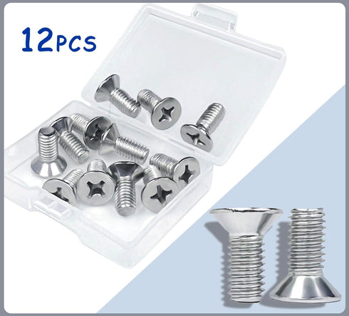 12PCS Stainless Steel Brake Disc Rotor Screws 93600-06014-0H - Universal Fit for Honda, Acura, Hyundai and Kia Models - Stainless Steel Retaining ...