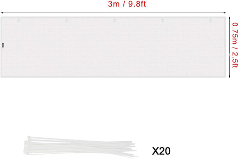 CM Child Safety Rail Net Balcony Protective Net Stair Railing Proof Mesh Banister Safety Guard with Zip Ties for Protect Baby Pets Toys Falling, U...