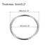 uxcell 304 Stainless Steel O Rings, 2pcs 80mm(3.15") Outer Dia. 5mm Thickness Multi-Purpose Metal Welded O-rings Round Rings for Hardware Luggage ...