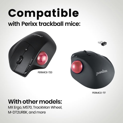 Perixx PERIPRO-303 1.34 Inches Trackball - Replacement Ball for M570, PERIMICE-517/520/717/720, and Other Compatible Trackball Mouse (Pink)...