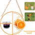 Oriole Bird Feeder, Hanging Metal Bird Feeder,Dtached Bowl Design,Orange Fruit Feeder,Great for Garden,Outdoor,Gift...