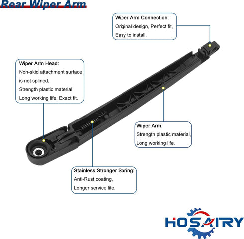 Rear Wiper Arm Blade Set for Toyota Sienna 2004-2010, for MAZDA CX7 CX9 2007-2015 Rear Windshield Wiper Arm Blade Assembly 85241AE010 EG2167421...