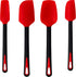 Silicone Spatula - Heat Resistant Rubber Spatulas for Cooking & Baking - Set of 4 - Red & Black...