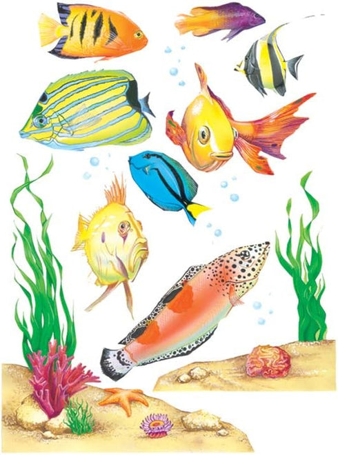 Eureka Classroom Decorations Window Clings, Fish Wall Decals, 14 Pc...