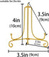 LIONWEI LIONWELI 4 Inch Gold Iron Plate Stand Holder Easel Display Stand for Plate?Picture?Photo and More,4 pcs....