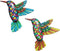 2Pcs Art Hummingbird Home Decor Wall Art Hanging Hardware Handicraft Pendant Metal Wall Art Decor Garden Decoration Orange Blue...