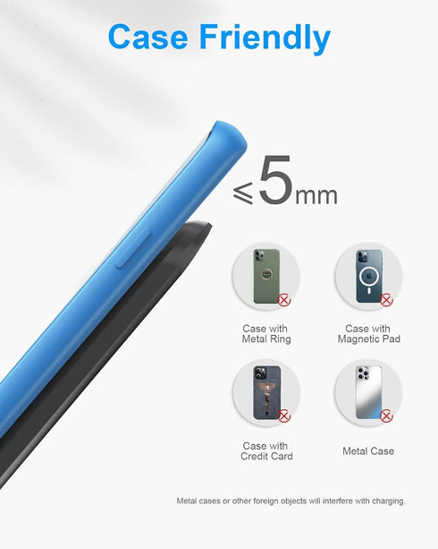 NANAMI Upgraded Fast Wireless Charger,Qi-Certified Wireless Charging Stand Compatible Samsung Galaxy S24/S23/S22/S21/S20/S10/S9/Note 20 Ultra/10/9...