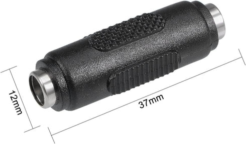 uxcell 3Pcs DC Power Connector Adapter 5.5mmx2.1mm Female to Female Cable Jack Socket Converter for Laptop CCTV Camera strip lighting Black...