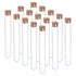 PATIKIL 30ml Plastic Test Tubes with Cork Stoppers, 15Pcs 150x20mm Tubes for Scientific Party Decoration Candy Bead Storage Bath Salt Lab Use, Cle...