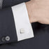 Driew Blank Square Cufflinks, Blank Cufflink for Men Stainless Steel Cufflinks Cuff Links Flat Pad Blank Setting Tray 1 Pair,Silver...
