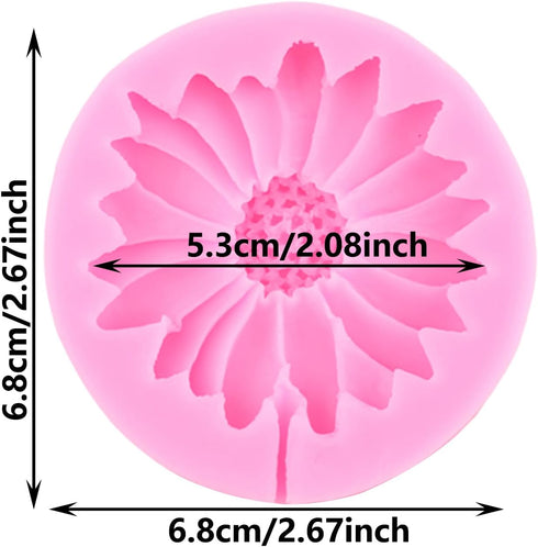 Sunflower Silicone Molds Sunflower Lollipop Candy Fondant Molds For Cake Decorating Cupcake Topper Chocolate Gum Paste Polymer Clay...
