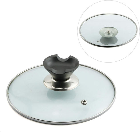2Set Lid Knob Handle Kit Universal Replacement Kitchen Cookware Pot Pan Lid Cover Knob Handle With M5 Screw, Rubber Gasket And Stainless Steel Was...