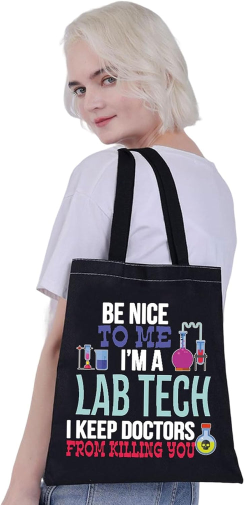 G2TUP Funny Lab Tech Laboratory Technician Week Gift Cosmetic Bag Medical Scientist Lab Technician Travel Organizers (Lab Tech T)...