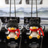 Car Hanging Ornament Swing Duck, Cute Duck Car Mirror Hanging Accessories, Hanging Swing Duck Car Pendant with Red Scarf...
