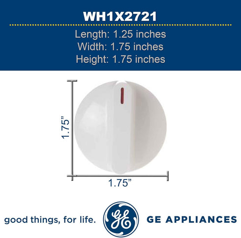 GE WH1X2721 GE Washer Washing Machine White Timer Knob Small