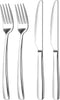 Flatware Set 4 Piece with 2 Dinner Forks Stainless Steel & 2 Dinner Knives,Silverware Set,Fork and Knife Set for Dessert Steak Butter Knives,Table...