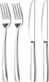 Flatware Set 4 Piece with 2 Dinner Forks Stainless Steel & 2 Dinner Knives,Silverware Set,Fork and Knife Set for Dessert Steak Butter Knives,Table...