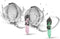 2 Pack Healing Crystal Pendant Loose Tea Steeper Tea Infusers Tea Strainers for Couple Gift,Antique Silver Flower Wrapped Natural Gemstone Hexagon...