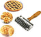 Hosmide Kitchen Baking Dough Cookie Pie Pizza Pastry Lattice Roller Cutter Baking Tool - Stainless Steel - Wood handle...