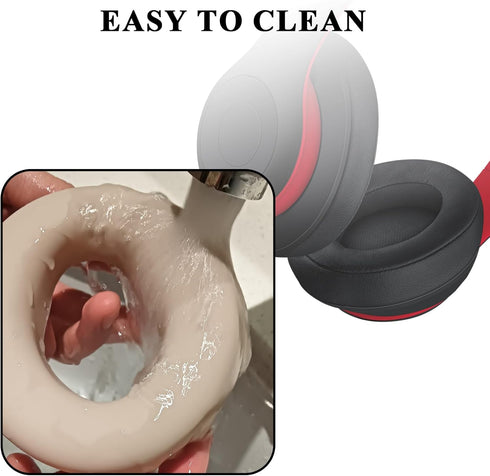 Adhiper Silicone Ear Pads Cover Protector for Beats Studio 3 Headphone Cushions,Sweat-Proof and Washable Ear Cushions Cover for Beats Studio 3 Hea...