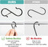 12 Pcs S Hooks Hanging Safety Buckle, 3.5 Inch Stainless-Steel Heavy-Duty S Hooks, Kitchen Pot Rack Hooks, Closet Hooks for Hanging Kitchen Utensi...