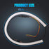 Car LED Daytime Running light Turn Signal 22In Flexible Adhesive DRL Turn Signal Light Strip Decorative Lamp for Car - White/Amber 2Pcs...