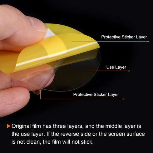 5pcs Watch Glass Screen Protectors 27mm HD High Definition Anti-Fingerprint Soft PET Universal Round Smartwatch Screen Protective Film Protector (...