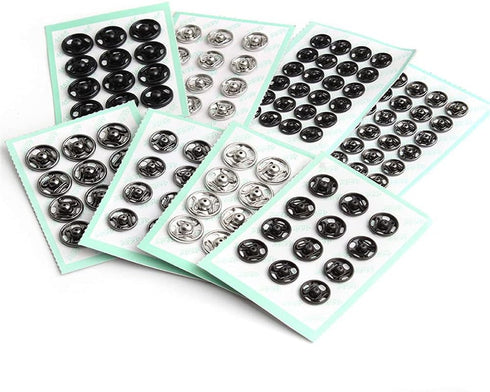Mini Button Buckle Invisible Metal Snap Buttons Fasteners Press Studs Buttons for Sewing Clothing(Golden,7mm)...