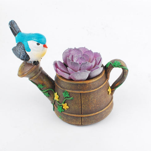 NWFashion Shower/Pot Cute Bird Stute Planter, Flower and Succulent Plant Pot for Indoor Outdoor...