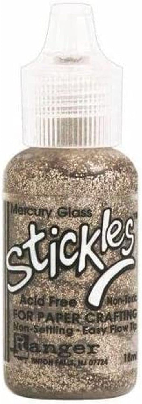 Ranger SGG38467 Stickles Glitter Glue, Needle Tip Applicator, Mercury Glass, 0.5 Ounces, Multicolor...