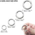 16PCS Spring O Ring Zinc Alloy Round Carabiner Snap Trigger Buckle DIY Clip 4 Styles for Key Chains Bag...