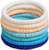 Surfer Clay Bead Bracelets Elastic Colorful Polymer Beaded Stackable Stretch Bracelet Bohemia Aesthetic Summer Beach Jewelry for Women...