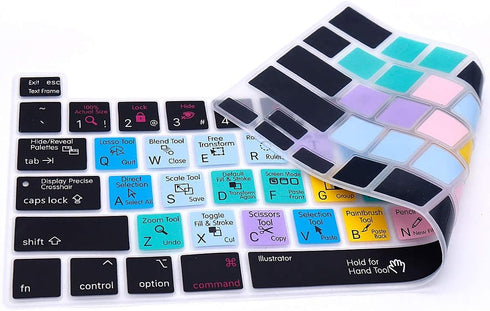 Illustrator AI Silicone Shortcuts Keyboard Cover Skin for MacBook Pro 16 inch A2141 2019 2020 Pro 13.3 inch A2338 M1/A2251/A2289 with Touch Bar an...