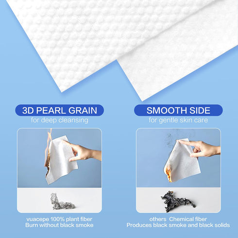 Face Towels Disposable Clean Face Towels, Cotton Makeup Remover Face Wipes, Disposable Large Facial Towels, Facial Cleansing Wipes for Sensitive S...