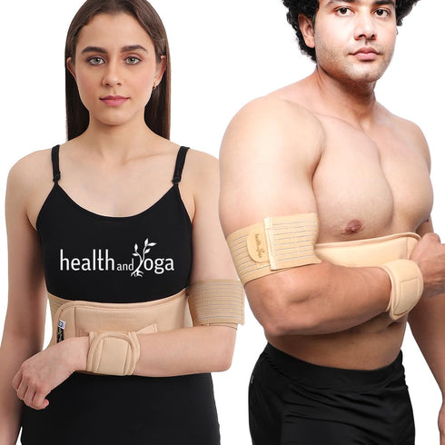 HealthAndYoga™ GuardNHeal Arm Sling Shoulder Immobilizer for Women and Men – Rotator Cuff Support Brace and Shoulder Sling - Left or Right - Adjus...
