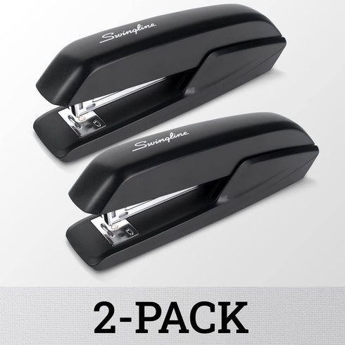 Swingline Standard Stapler, 20 Sheet Capacity, Eco Version, Jam Free, 2 Pack, Black (54501)...