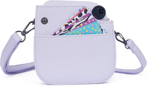 Instant Mini 12 Protective Camera Case for Fujifilm Instax Mini 12/11,Premium Leather Camera Bag Cover with Pocket and Removable&Adjustable Strap ...