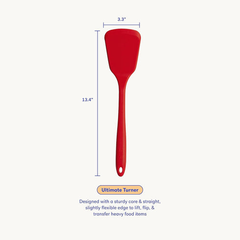 GIR: Get It Right Premium Silicone Ultimate Turner - Non-Stick Heat Resistant Turner - Ideal for BBQs & Cookouts -Able to Lift, Flip and Transfer ...