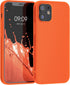 kwmobile Case Compatible with Apple iPhone 12 / iPhone 12 Pro Case - Soft Slim Protective TPU Silicone Cover - Neon Orange...