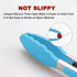 Set of 2 Kitchen Tongs, Premium Stainless Steel Locking 9-Inch & 12-Inch Silicone Grilling Barbeque Cooking Food Tong, Blue...