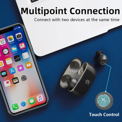 Rose Technics Ceramics True Wireless Stereo Earbuds, Bluetooth 5.3 High-Fidelity Headphones with HD Mics, 60ms Gaming Earphones, 35H Playtime with...
