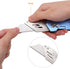 Amazon Basics Folding Utility Knife, Lightweight Aluminum Body with Holster, Light Blue...