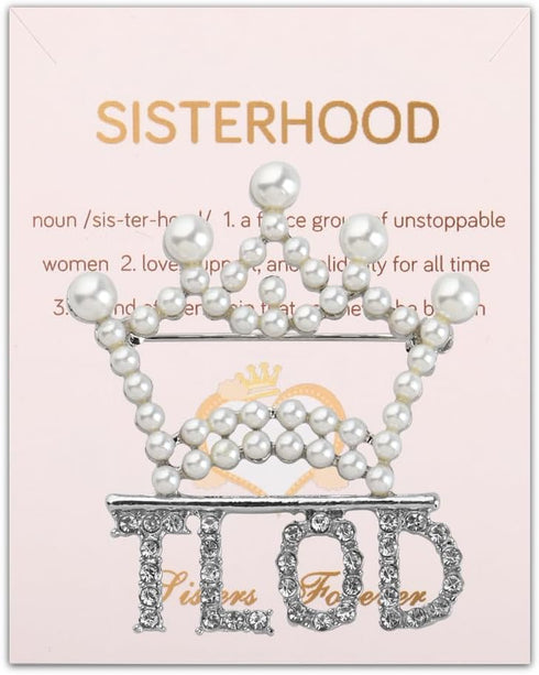 Sorority Sister Gift Sisterhood Brooch Pin Sorority Paraphernalia Jewelry for Women Greek Sorority Brooch Card Gifts...