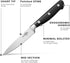 KUMA Paring Knife - 3.5 Inch Pro Bolster Japanese Profile Kitchen Knife For Detailing With Ease - Stainless Steel Vegetable & Fruit Knife With Erg...