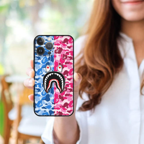 Shark Teeth Case for iPhone 13 Pro Max Silicone, Cute Soft Clear Camo Shark Face Full Body Protection Shockproof Cover, Compatible with iPhone 13 ...