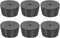 MECCANIXITY Rubber Tapered Plug 42mm to 50mm Solid Test Tubes Bungs Stopper with Hole Black for Lab 6 Pieces...