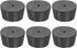 MECCANIXITY Rubber Tapered Plug 42mm to 50mm Solid Test Tubes Bungs Stopper with Hole Black for Lab 6 Pieces...
