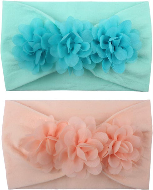 WZT Stretchy Knot Nylon Baby Headbands For Newborn Baby Girls Infant Toddlers Kids Bows Child Hair Accessories...