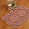 Factory Direct Craft Set of 4 Individual Rose Rectangle Cotton Hand Crocheted Lace Doilies | 12" L x 8" W...